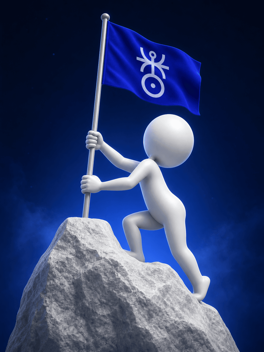 OWK Group Island flag raised on a peak